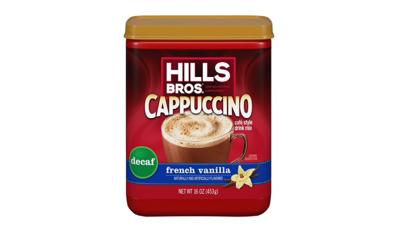 Hills Bros. Instant Cappuccino Mix, Decaf French Vanilla Cappuccino–Easy to Use