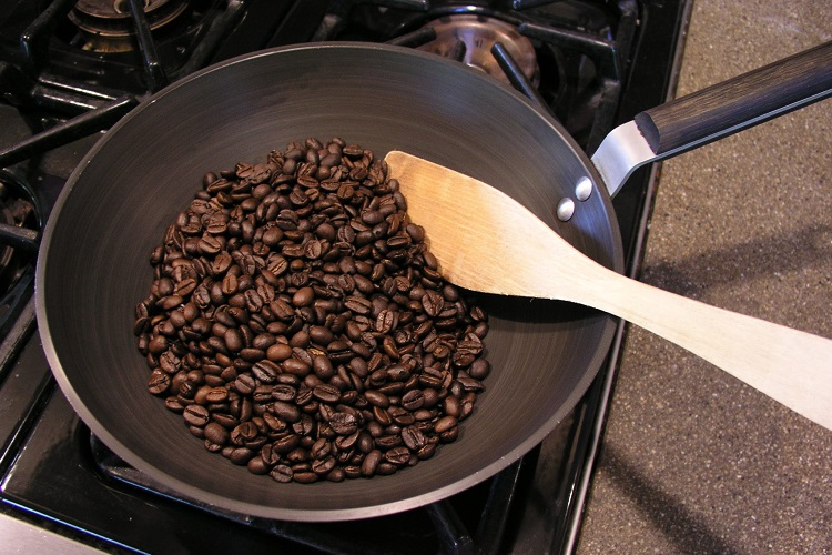 Roasting Coffee Beans On The Stove