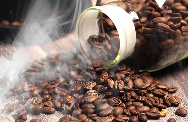 of preparing smoked coffee 